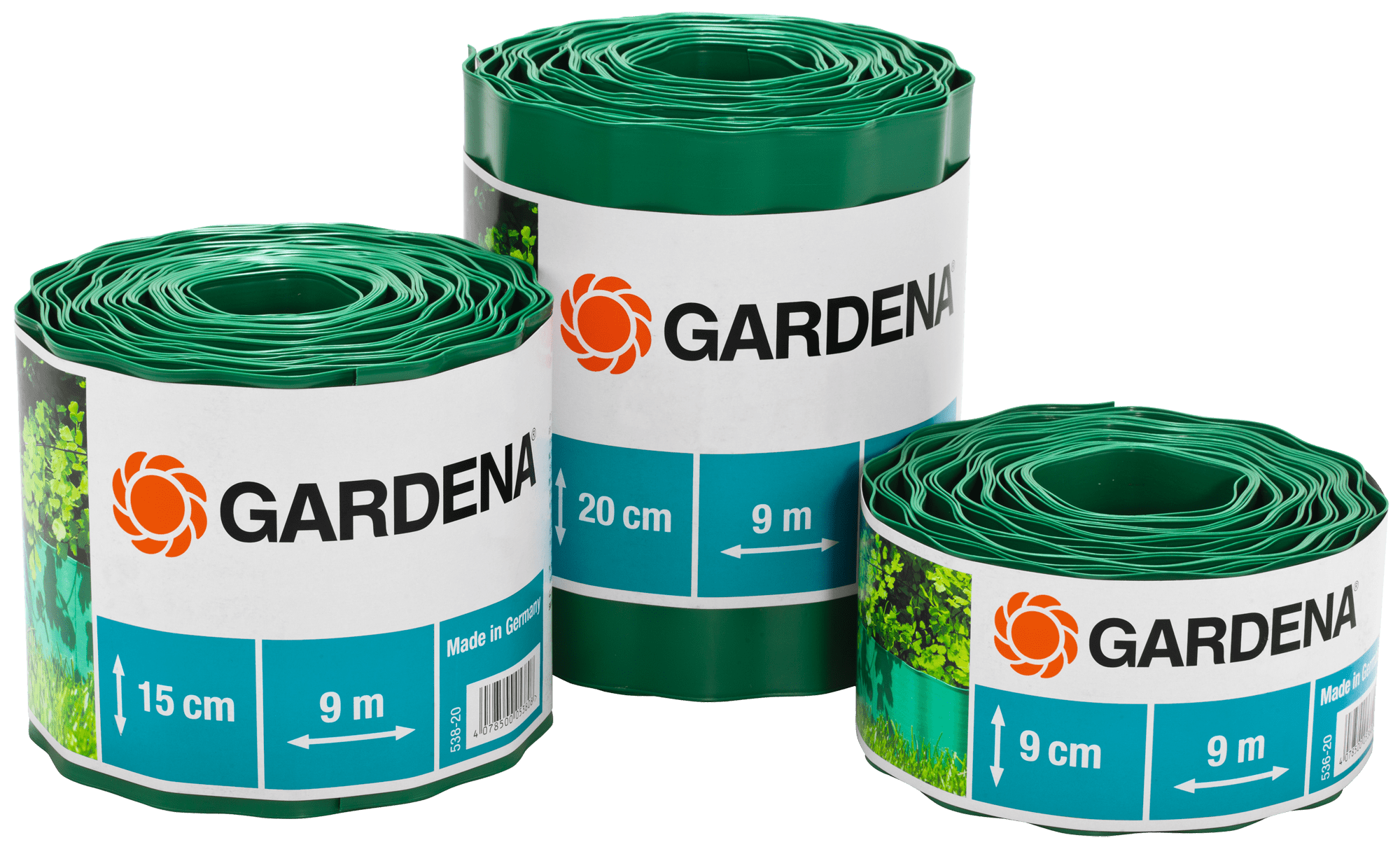 GARDENA Obruba trávnika, výška 15 cm / dĺžka 9 m (zelená)